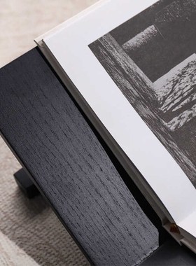 简约创意实木书报架样板间家居客厅软装饰品摆件阅读架