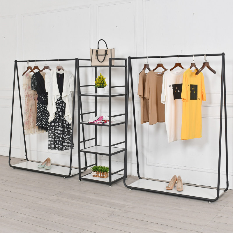 服装店专用卖衣服的货架子高档展示架落地式金色网红款女装挂衣架