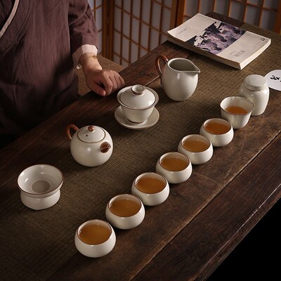 家用高档陶瓷功夫泡茶壶茶杯办公室会客商务送礼茶具礼品制定logo