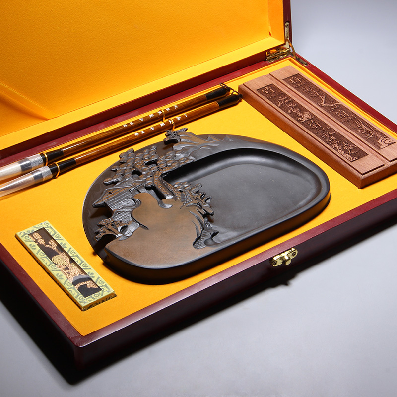 高档文房四宝笔墨纸砚套装精品书法绘画礼盒入门专用专业级砚台