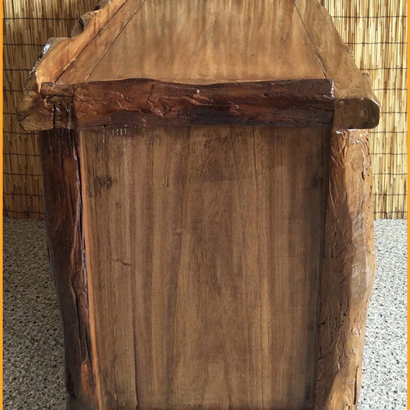 实木原木生态水陆雨林草缸龙珊瑚缸海水鱼缸底柜底架水族箱定制做