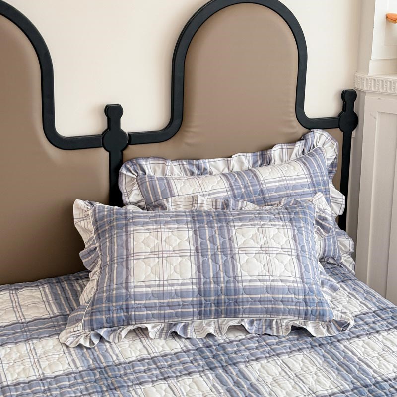 韩式单件床盖四件套绗缝可水洗薄款加棉大床单人2024新款四季通用