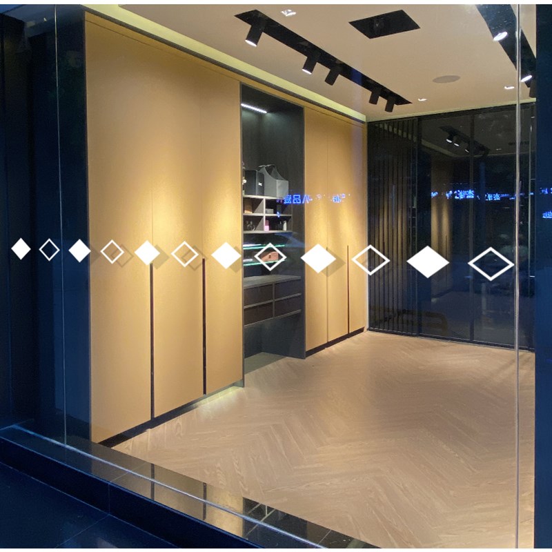 阳台玻璃门腰线防撞提示贴纸客厅推拉门简约图案反光镂空装饰条