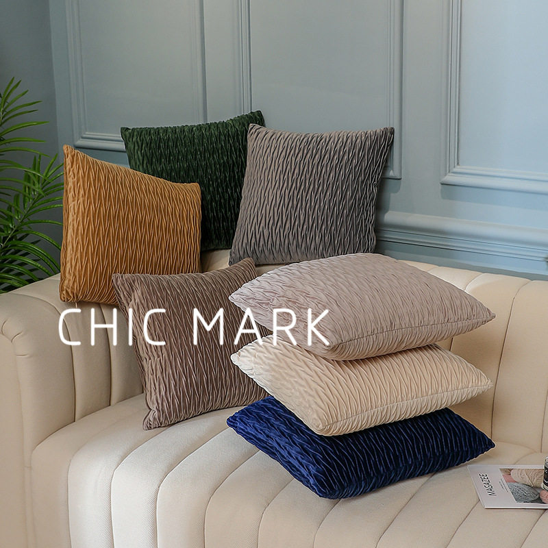 北欧几何八字纹绒布沙发抱枕套牀头靠北欧样板间靠垫靠枕套飘窗装,居家布艺,抱枕被,淘宝优惠券,粉丝福利购,淘宝优惠卷