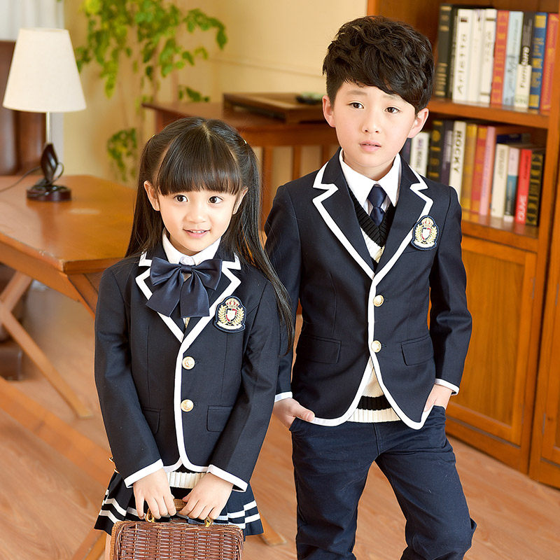 班服西装团购英伦风儿童装春秋冬毕业季小学生校服套装幼儿园园服