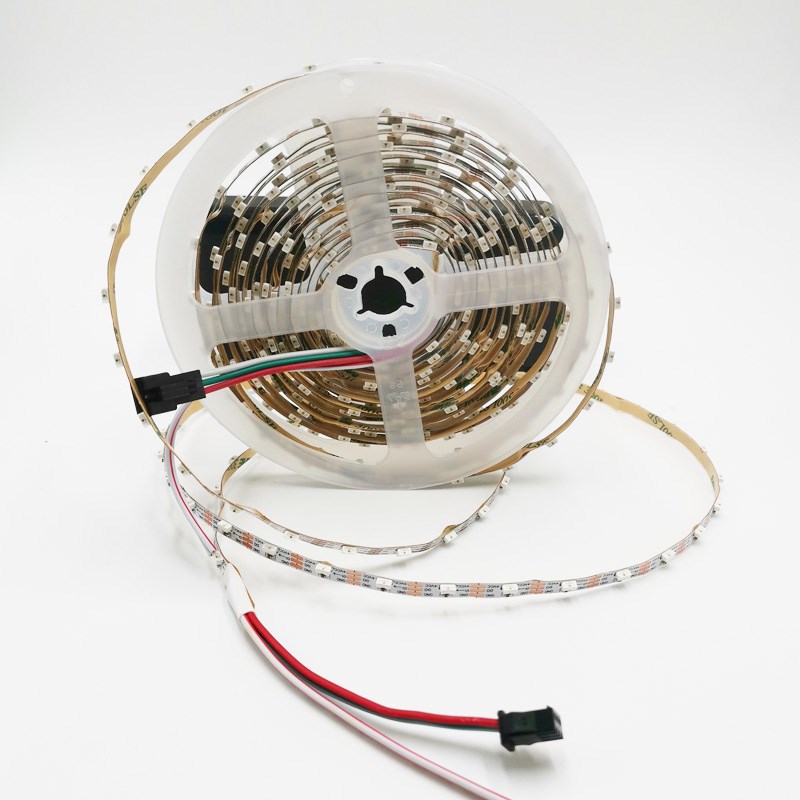 WS2812侧发光幻彩灯带5MM宽4020高亮铜支架橱柜家装耐折LED软灯带