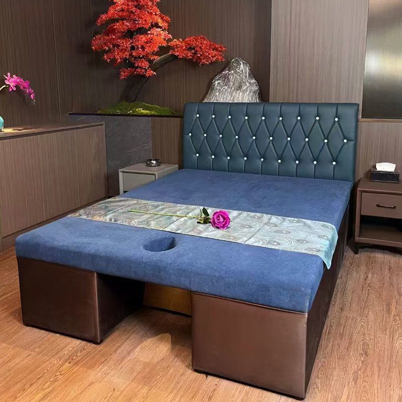 泰式按摩床spa推拿床美容实木床理疗按摩床踩背专用1.2米高档定制