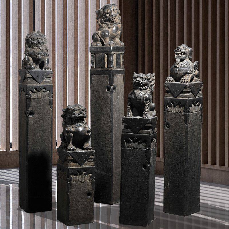 石雕拴马桩青石仿古做旧石狮子貔貅拴马石庭院室内装饰件栓马柱,家居饰品,石雕,淘宝优惠券,粉丝福利购,淘宝优惠卷