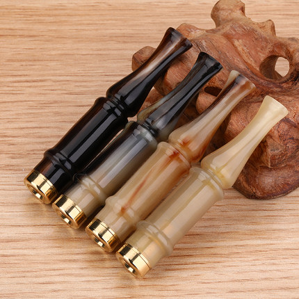 牦牛角烟嘴过滤器可清洗循环型拉杆滤芯粗中细三用双重过滤嘴男士