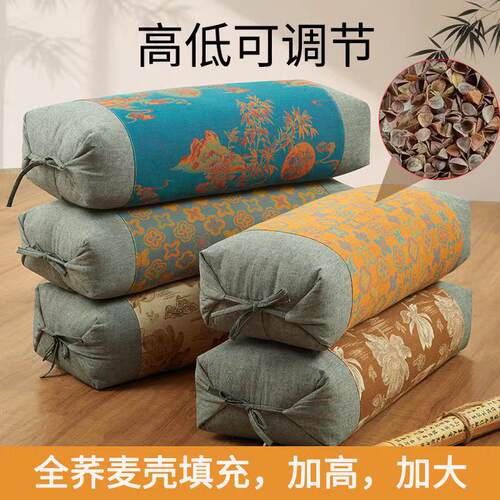 加高加大荞麦皮高枕硬枕头中老年人全荞麦壳靠枕高低可调不易塌陷