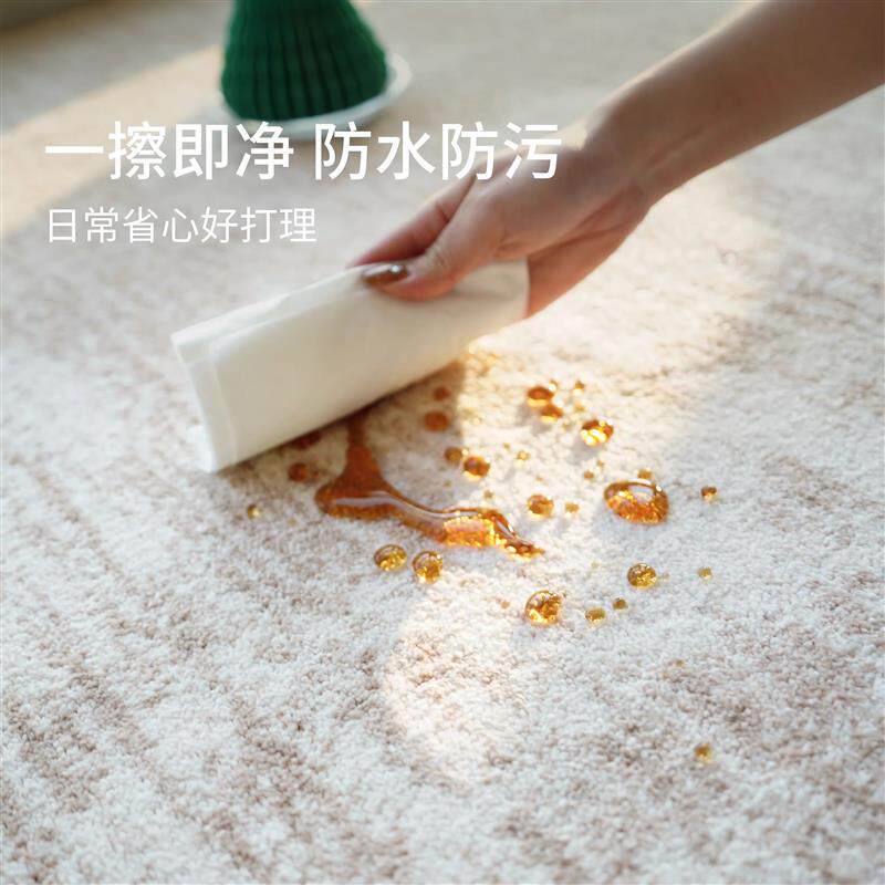 轻奢无胶地毯防水现代客厅沙发毯免洗易打理卧室床边毯法式地毯