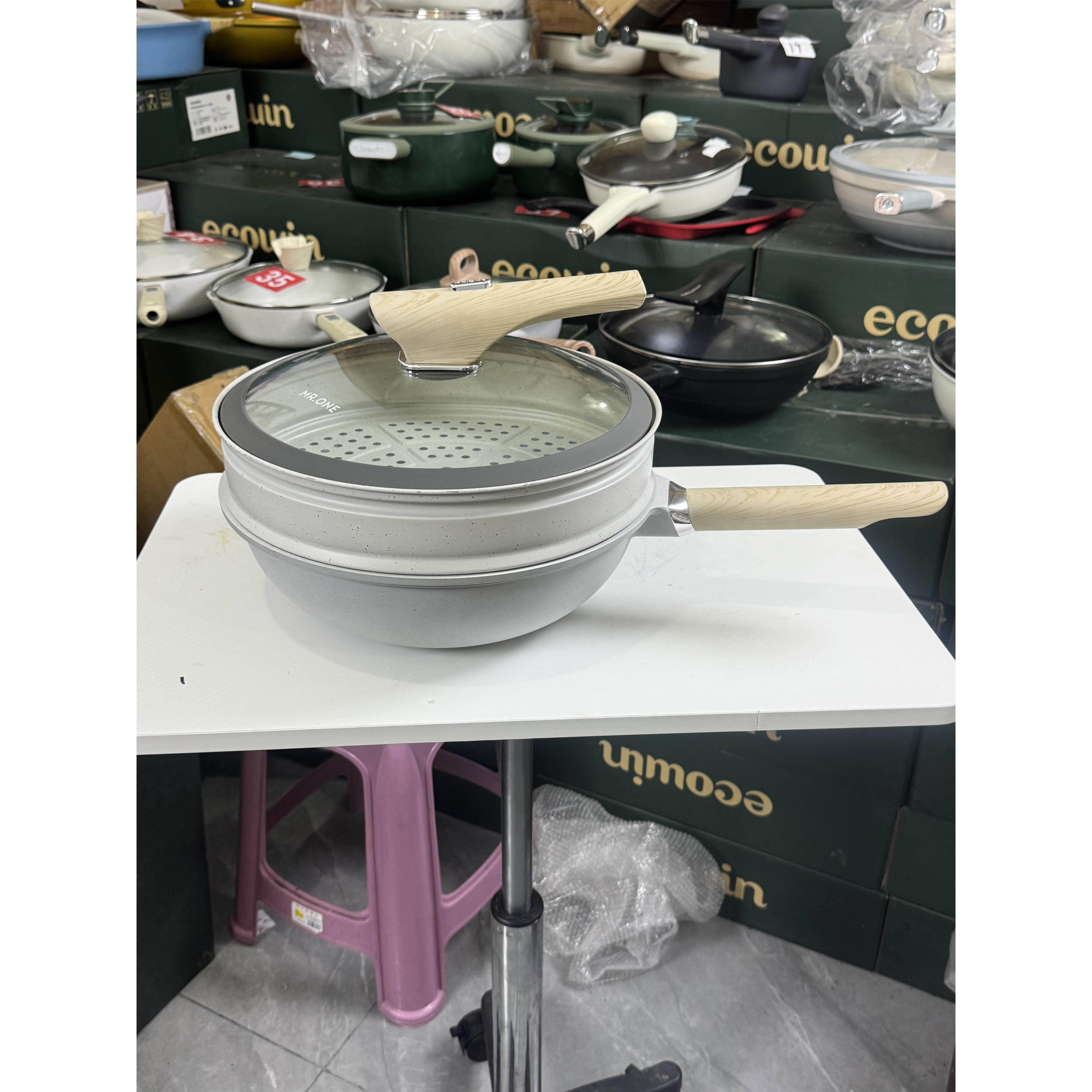 30cm火岩麦饭石不沾炒锅