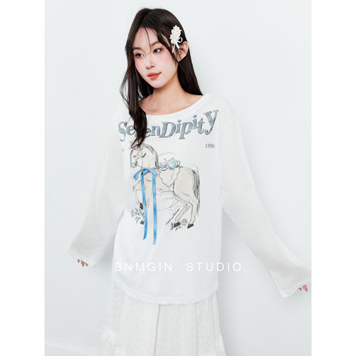 BNMGIN2026春季薄款罩衫女长袖