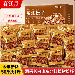 2024新货东北松子独立小包装开口特级特大手剥坚果孕妇零食旗舰店