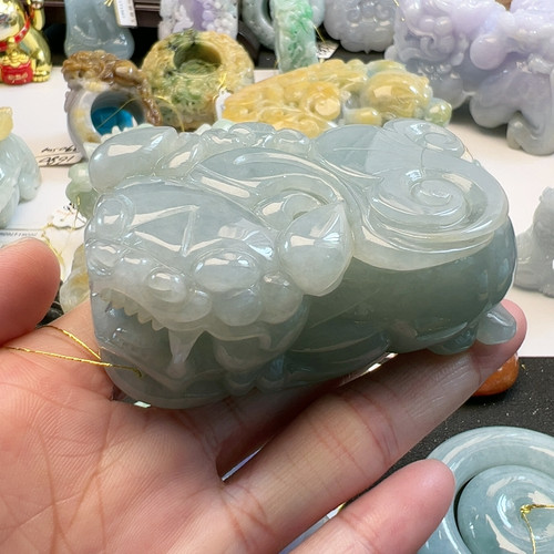 送证书天然翡翠A货超冰貔貅