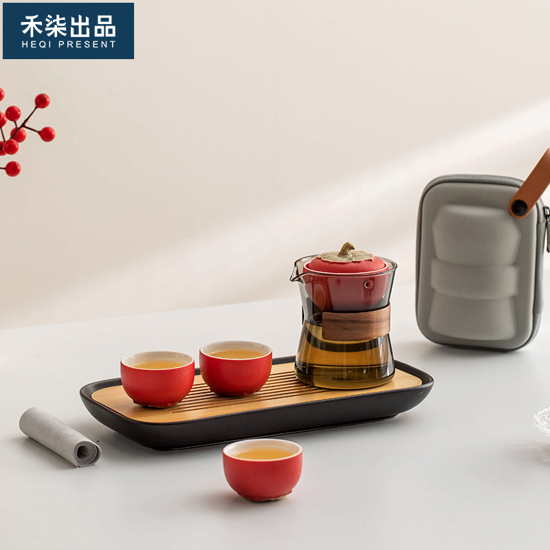 柿柿如意转转泡茶壶快客杯