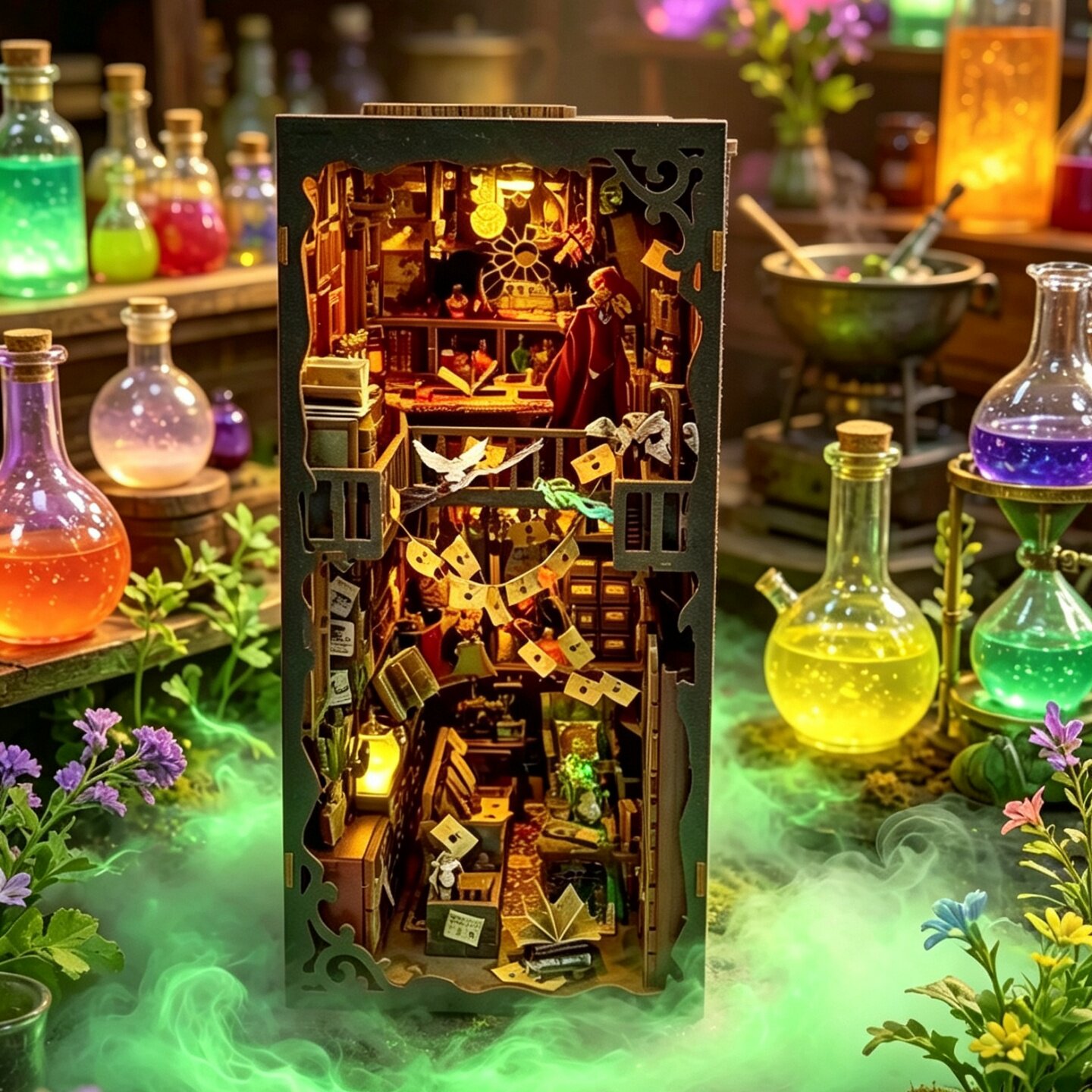 哈利波特木质魔法师diy拼图小屋图片