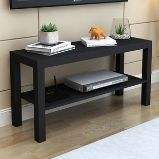 拉克简易白色电j视柜窄储物收纳搁架经济型茶几边桌组装 简约现代