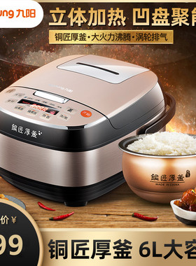 九阳电饭煲家用多功能智能饭锅商用大功量6升L 正品大容量F-60FZ1