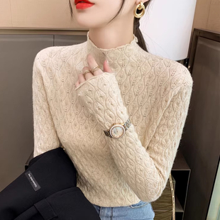 【镇店之宝-眼皮衫】2025初秋新款纯色半高领套头打底衫