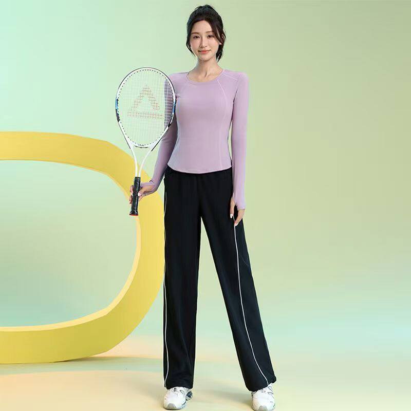后口袋放手机长袖羽毛球训练服秋冬专业晨跑服速干运动健身套装女,女装/女士精品,休闲运动套装,淘宝优惠券,粉丝福利购,淘宝优惠卷