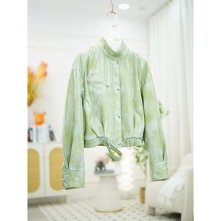 2025秋季新款绵羊皮立领真皮皮衣外套短款机车皮夹克B143