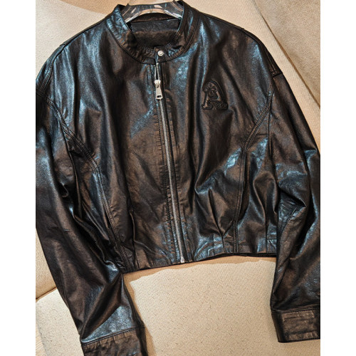 皮衣2026新款油蜡绵羊皮真皮女修身显瘦立领机车外套女装B2865