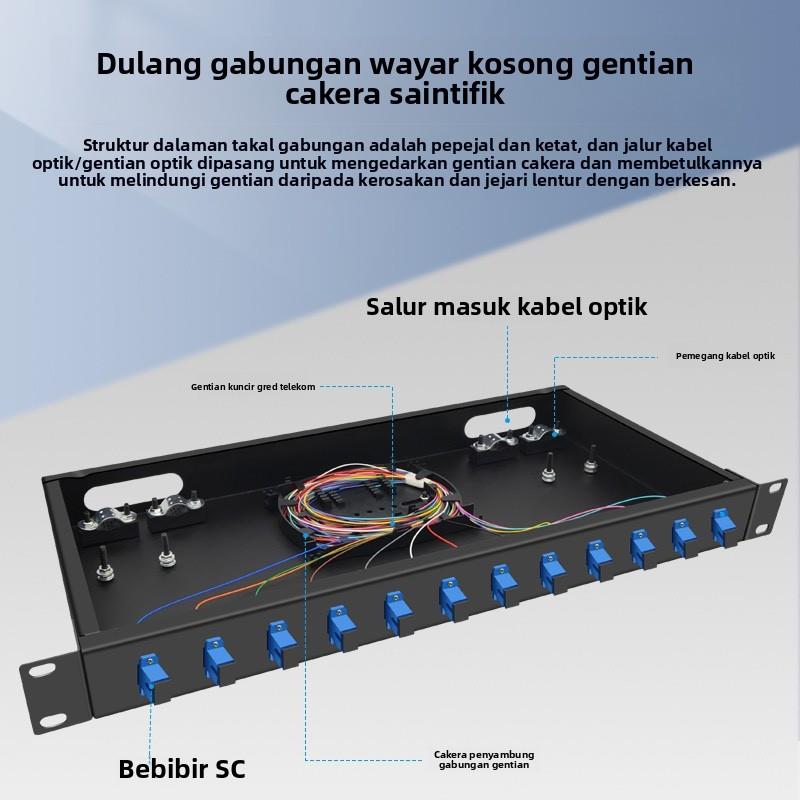 卡扣机架式满配12口24口48口SC FC LC光纤终端盒光缆熔接尾纤盒