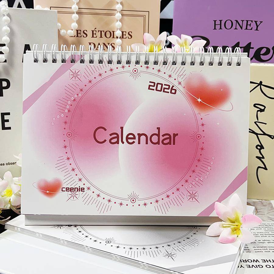 【2026年日历本】马年月历本diy自制空白拼贴本双面印刷手账台历