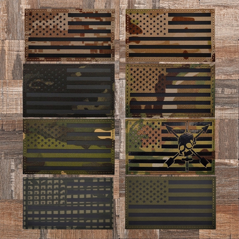 美国大号旗帜IR反光魔术贴徽章三角洲士气章战术背心国旗背包贴章