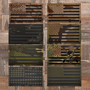 美国大号旗帜IR反光魔术贴徽章三角洲士气章战术背心国旗背包贴章