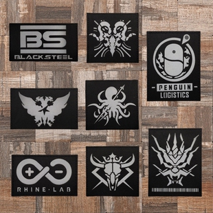 明日方舟反光魔术贴徽章 罗德岛士气章 龙门近卫局臂章战术背包贴