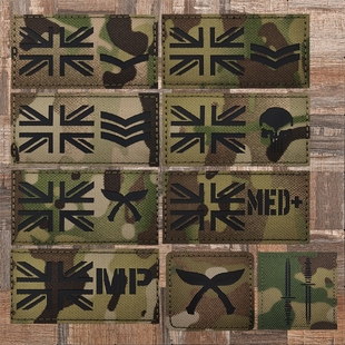 英国利剑旗帜MC迷彩国旗IR反光魔术贴徽章战术背包装饰惩罚者臂章