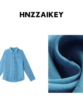 HNZZAIKEY 韩系通勤休闲凉感衬衫女春季新款长袖上衣 DY001