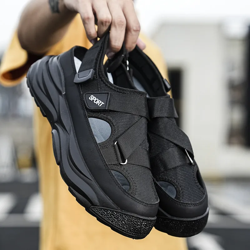 洞洞鞋男2025新款夏季户外防滑镂空厚底凉鞋男士包头运动沙滩凉拖,女鞋,休闲板鞋,淘宝优惠券,粉丝福利购,淘宝优惠卷