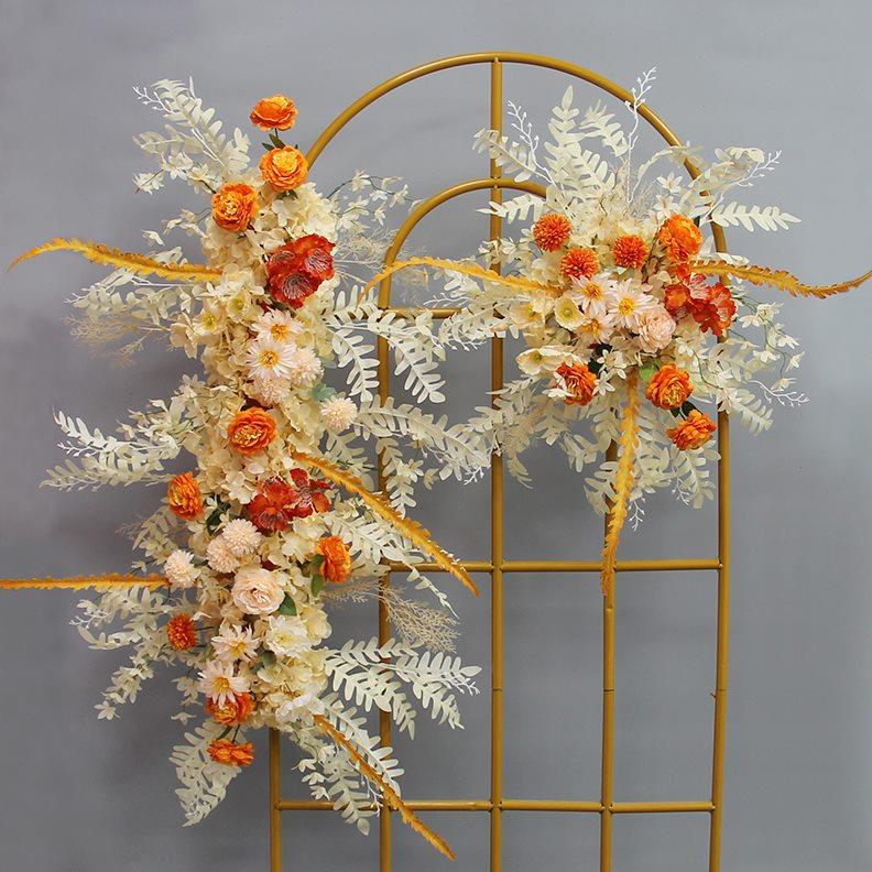 婚庆成品花艺点花绢花背景挂花条花路引花排花婚礼堂装饰花点花条