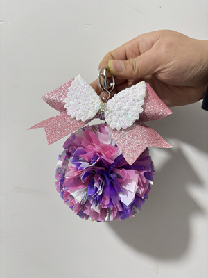 Mini小花球同款蝴蝶结【小球球+蝴蝶结套装】时尚挂件啦啦队奖品