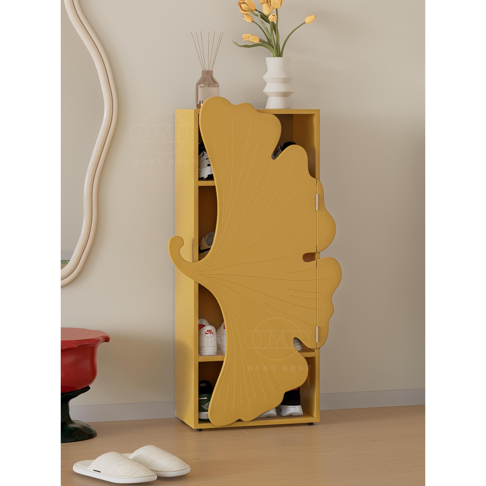 欧韵 银杏玄关柜储物柜落地靠墙客厅多层置物架书架卧室轻奢柜子