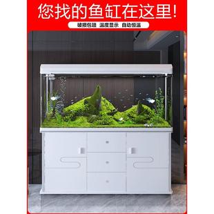 西龙鱼缸客厅小型落地免换水生态超白玻璃智能家用高级中大型鱼缸