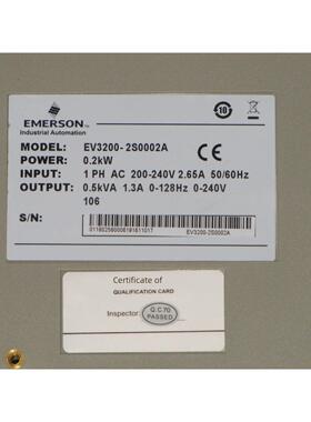 爱艾默生门机变频器 EV3200-2S0002A/2S0004A控制器TD3200门机盒