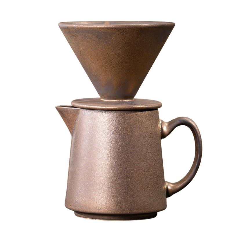 陶瓷手冲咖啡壶套装覆古咖啡器具家用手冲壶过滤杯漏斗式咖啡滤杯