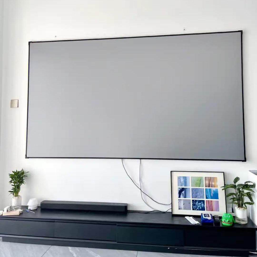 红叶电动投影幕布100寸/120寸/150寸4:3/16:9/16:10白塑幕/白玻纤幕/灰玻纤/高清投影幕布