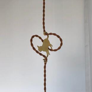 猩猩猫吊灯高度调节器ins风客饭厅灯线 线装饰灯绳铜卡扣长短收线