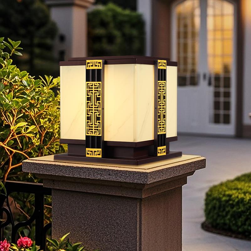 太阳能柱头灯户外门柱灯别墅庭院灯室外防水大门两侧柱子灯围墙灯