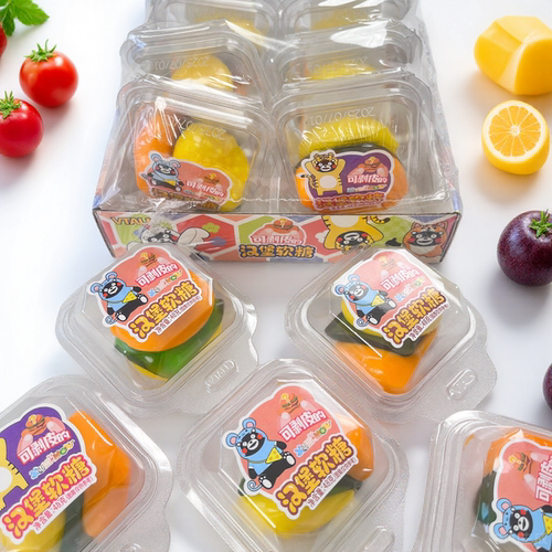 vtalk剥皮爆浆汉堡软糖趣味零食
