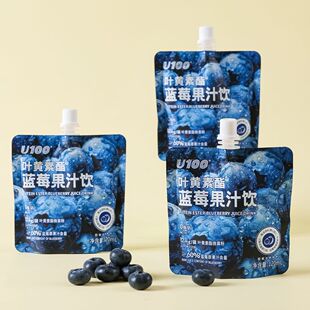 u100益生元叶黄素酯蓝莓果饮零脂膳食纤维饮品成人果饮0脂肪120ml