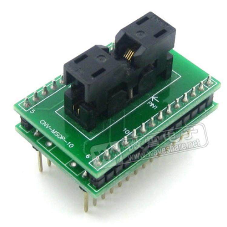 SSOP10转DIP10IC引脚间距0.5mm编程座测试座656-0102211带板