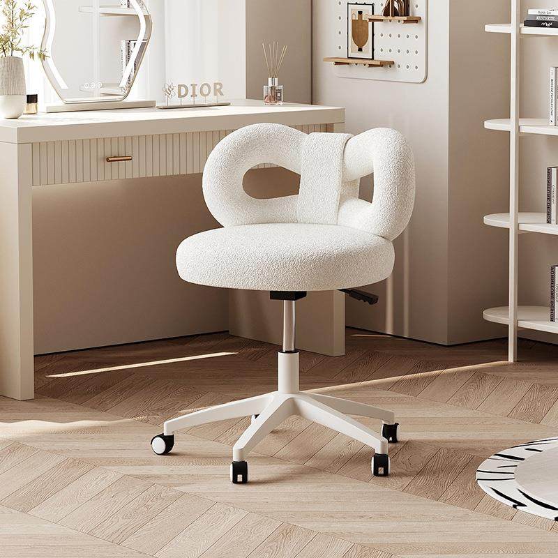 可移动升降旋转蝴蝶结化妆椅卧室梳妆台椅子网红女生奶油风化