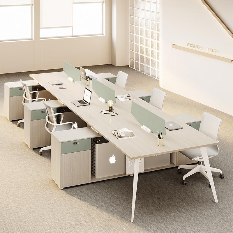 职员办公桌椅组合简约现代4/6人工位卡座屏风隔断财务员工办公桌