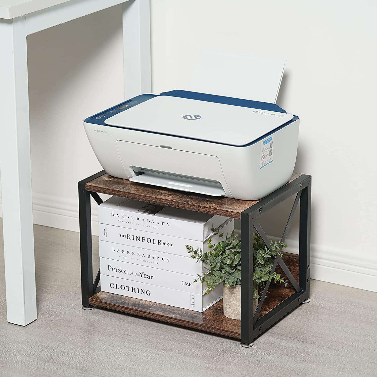 贰梦跨境打印机架子办公置物架复印机架可移动主机多层落地收纳架